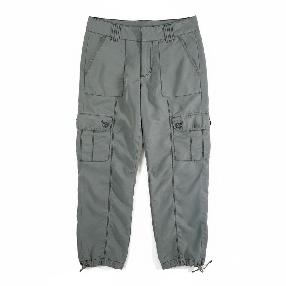 Ann Taylor Modal Blend Cargo Jogger Pants Army Green 00 Street Style Utility